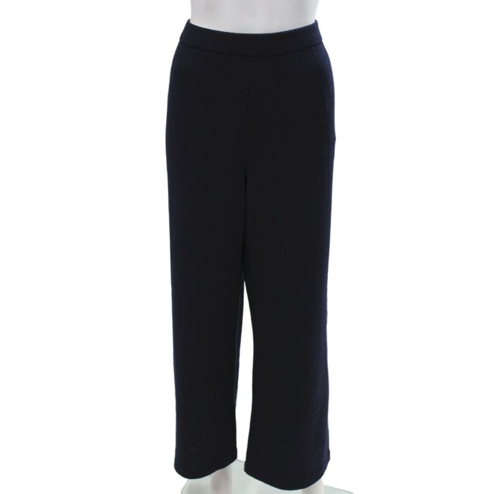 St. John Caviar Women Dress Pants Dark Blue Wool Size 10